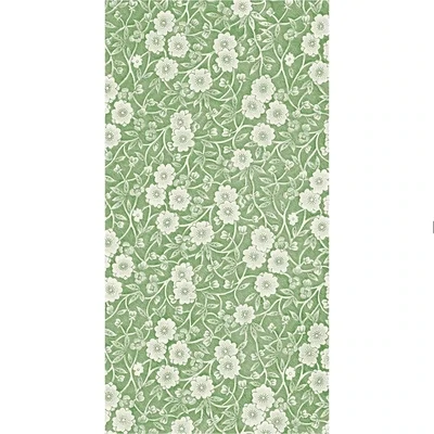Guest Napkins Green Calico Pack Of 16