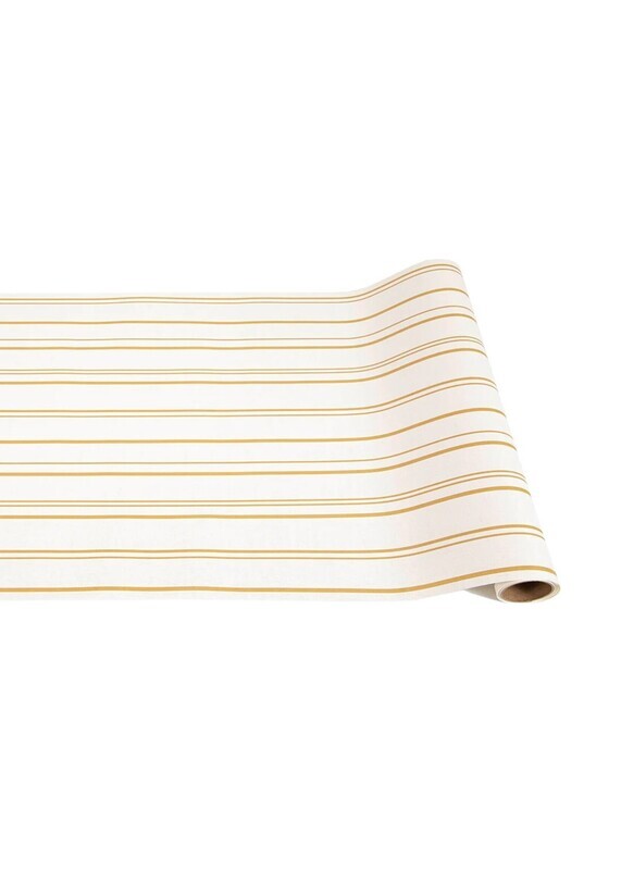 Paper Table Runner Roll Antique Gold Stripe