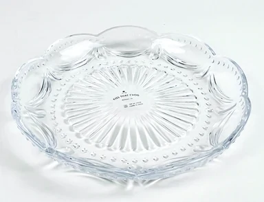 Dentelle Chantilly Clear Glass Plate 16cm X 20cm
