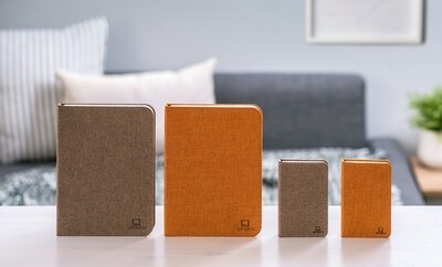 Mini Smart Book Light Harmony Orange Fabric