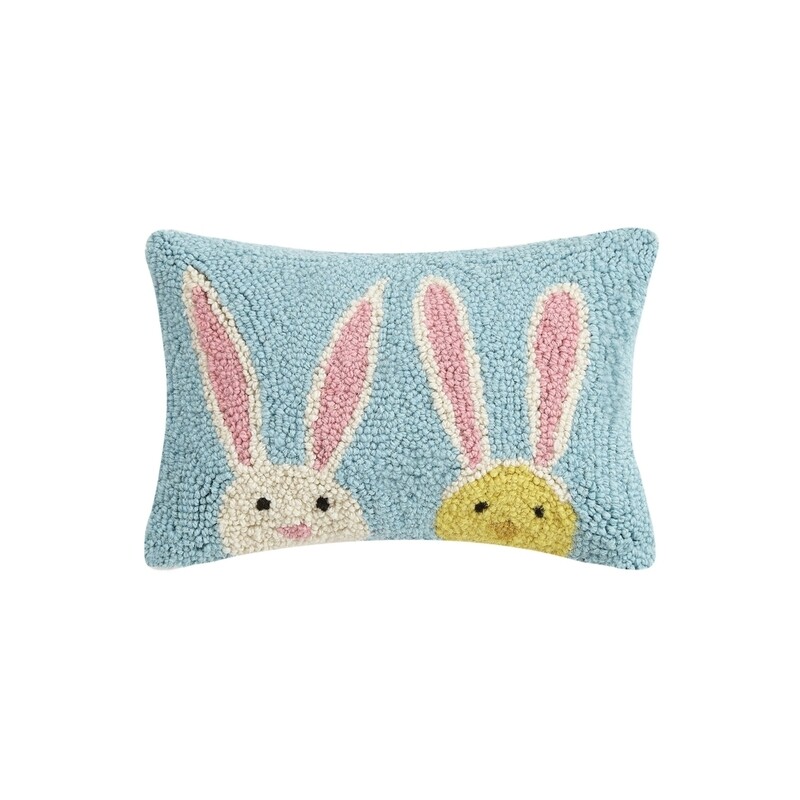Bunny And Chick Easter Pillow 8&quot;x12&quot; Final Sale