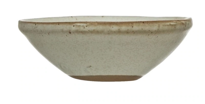 Stoneware Dip Dish Matte Finish Cream
