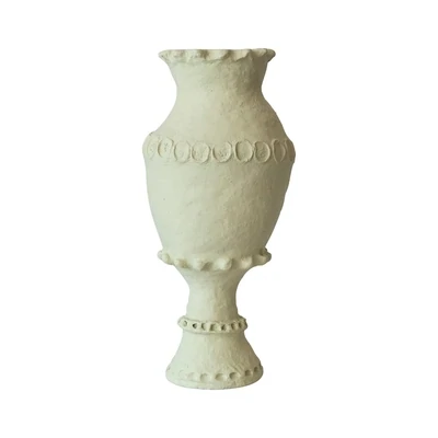 Paper Mache Handmade Vase In Mint 17&quot;