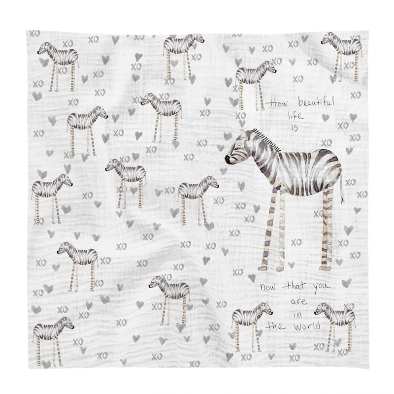 Zebra Baby Muslin Swaddle