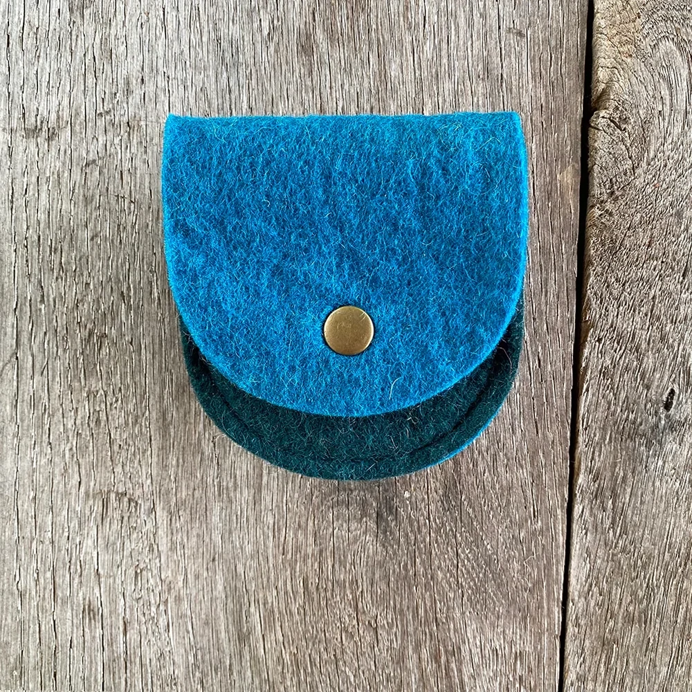 The Curve Mini Organizer Pouch Dark Teal And Light Teal