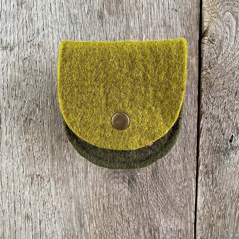 The Curve Mini Organizer Pouch Olive And Sage