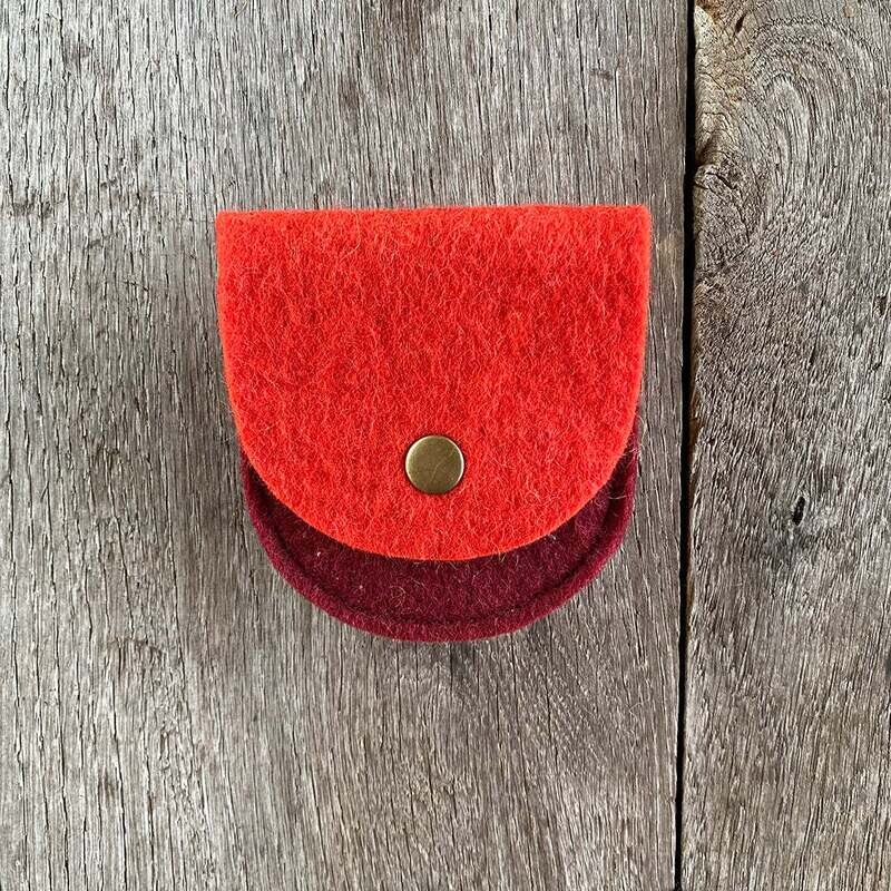 The Curve Mini Organizer Pouch Crimson And Red