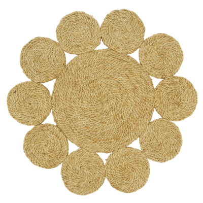 Placemat Round Jute Natural 16 Inch