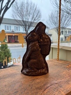 Chocolate Mold Bunny With Egg Basket 9&quot; Final Sale