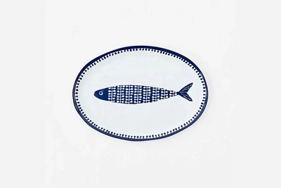 Handmade Melamine Platter Fish 18"