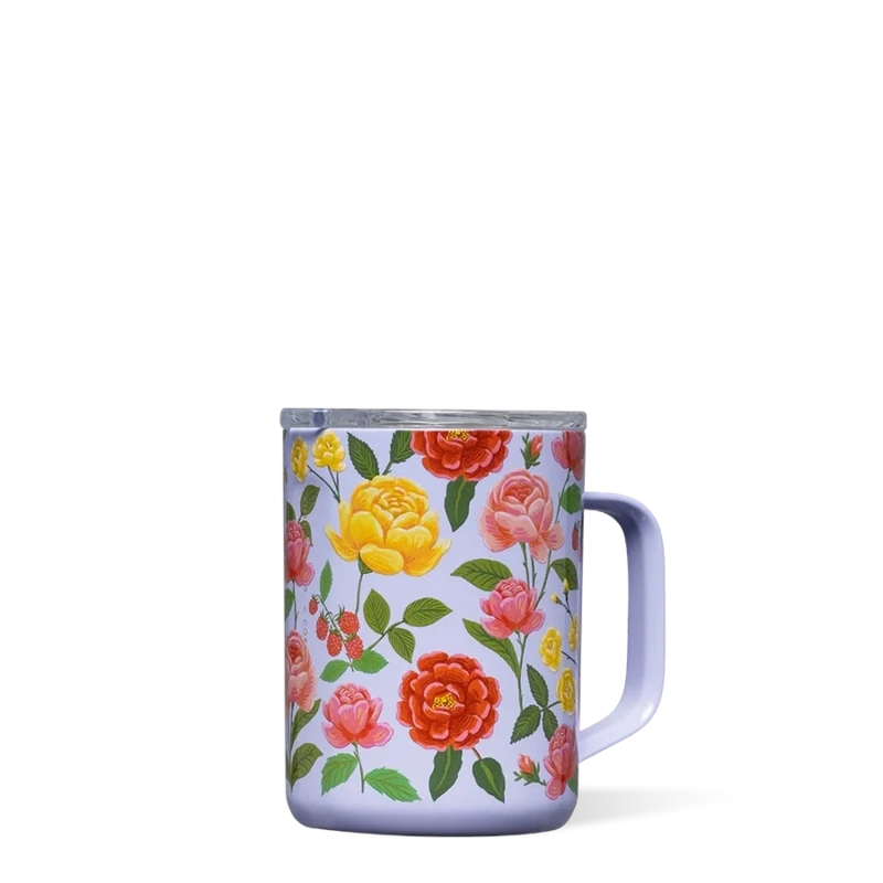 Corkcicle Mug Roses Purple 16oz