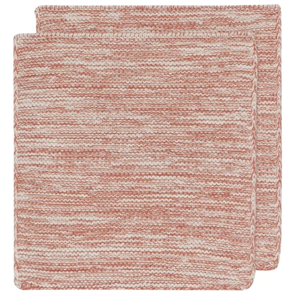 Heirloom Dish Cloth Knit Clay Set Of 2