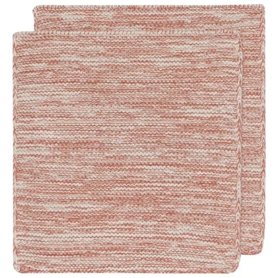 Heirloom Dish Cloth Knit Clay Set Of 2