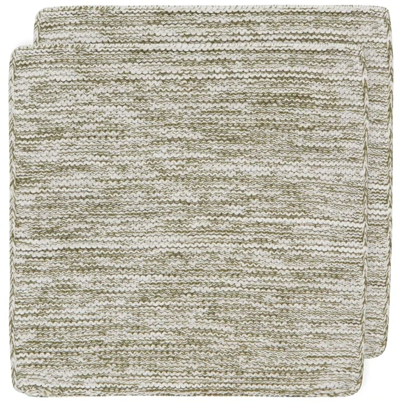 Heirloom Dish Cloths Set Of 2 Olive