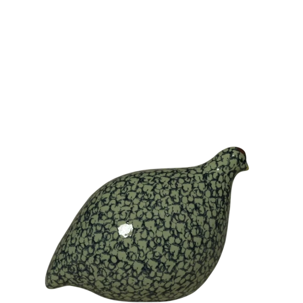 Handcrafted Quail Green Spotted Cobalt SM