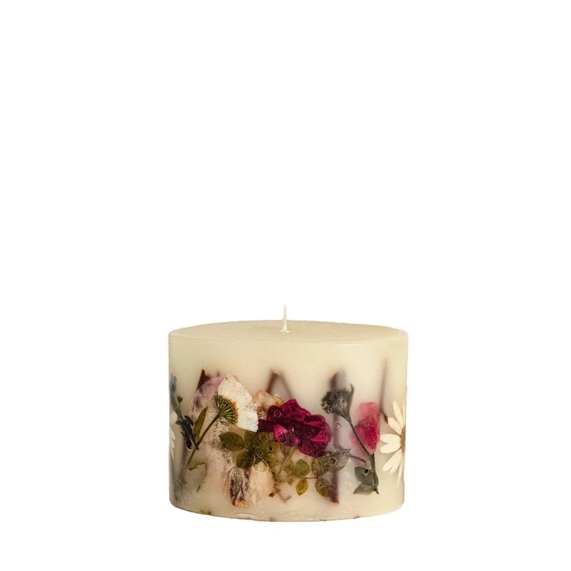 Rosy Rings Petite Botanical Candle In Apricot Rose