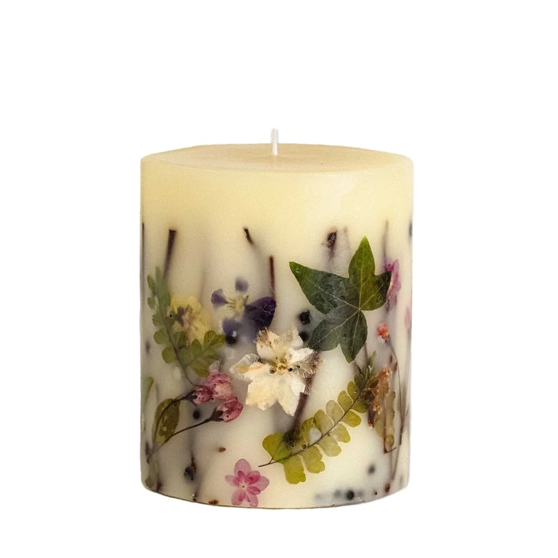 Rosy Rings Round Botanical Black Currant &amp; Bay Candle Small 5.5&quot; H x 4.5&quot; D
