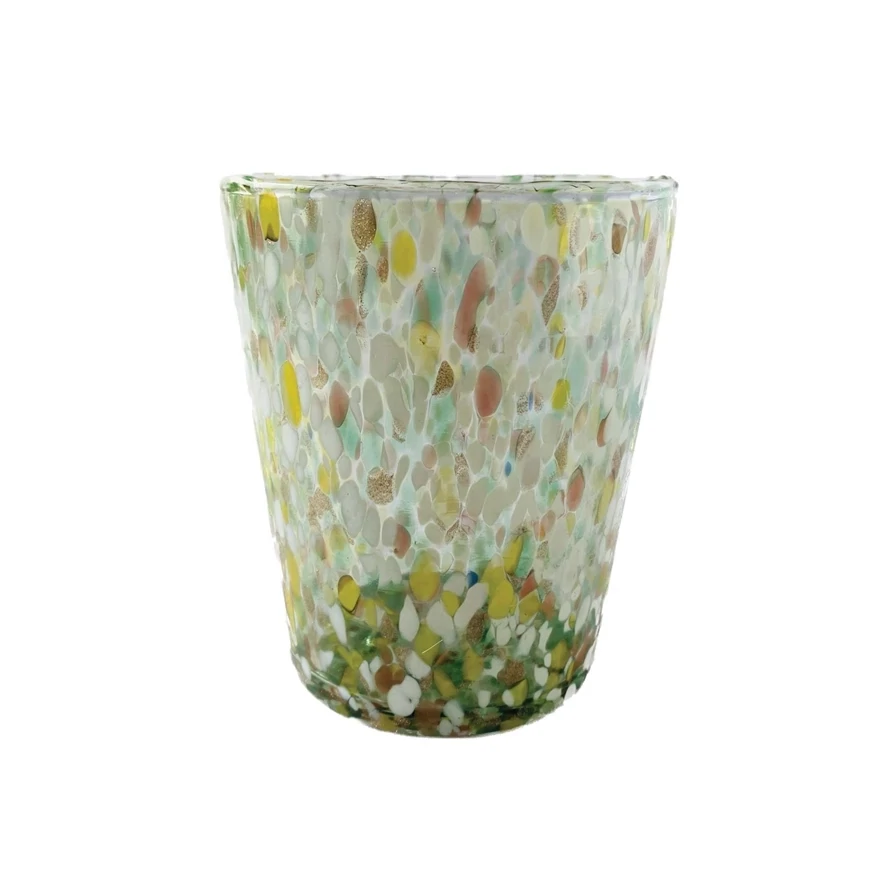 Recycled Blown Confetti Drinking Glass 12oz