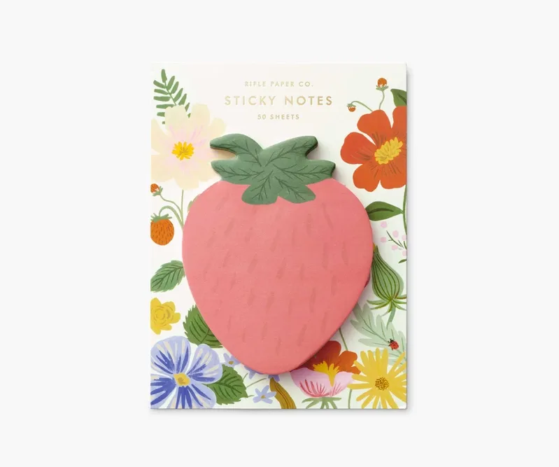 Rifle Paper Co. Sticky Notes Strawberry