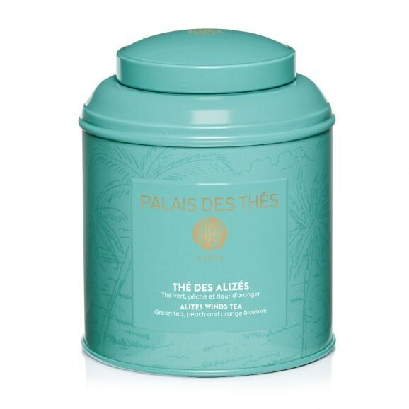 Palais Des Thes Alizes Winds Tea Green Tea, Peach And Orange Blossom Metal Tin 3.5oz