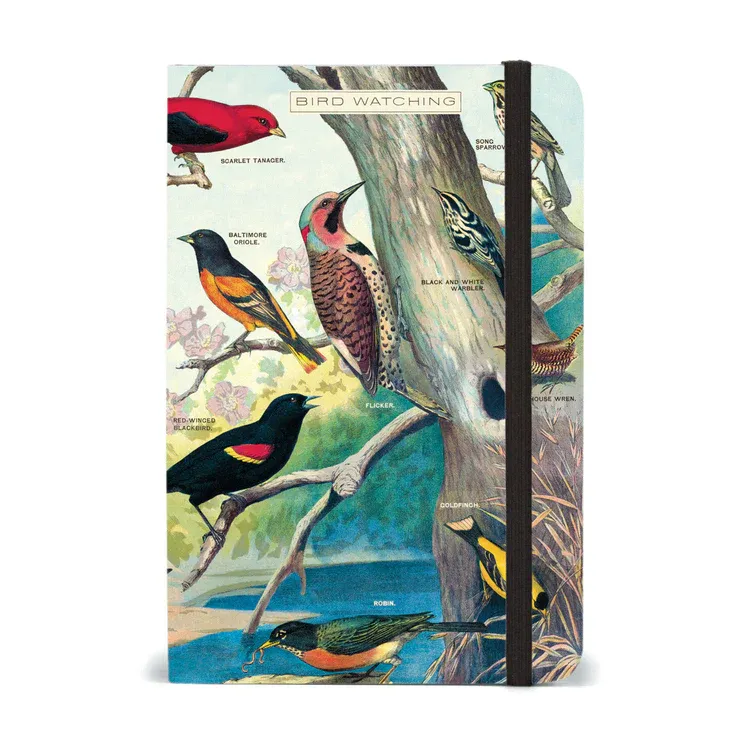 Small Notebook With Elastic Closure Bird Watching