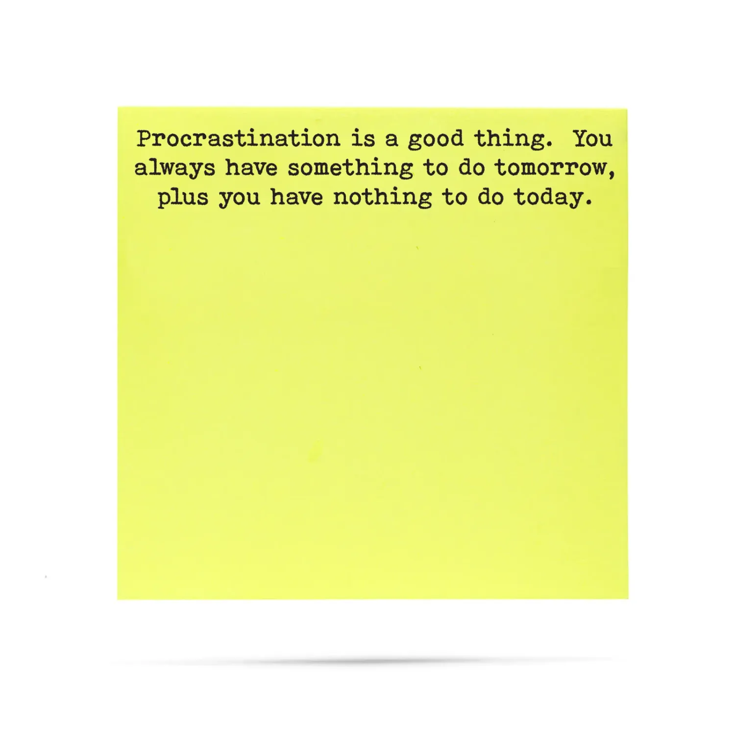 Sticky Note Pad Procrastination