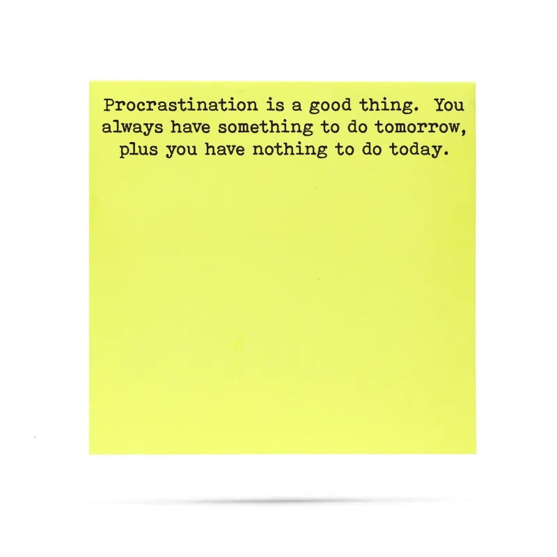 Sticky Note Pad Procrastination