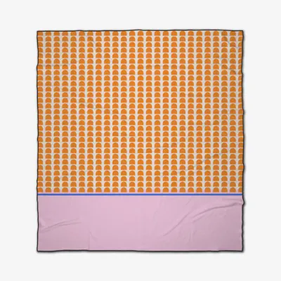 Geometry Beach Blanket Pink Illusion