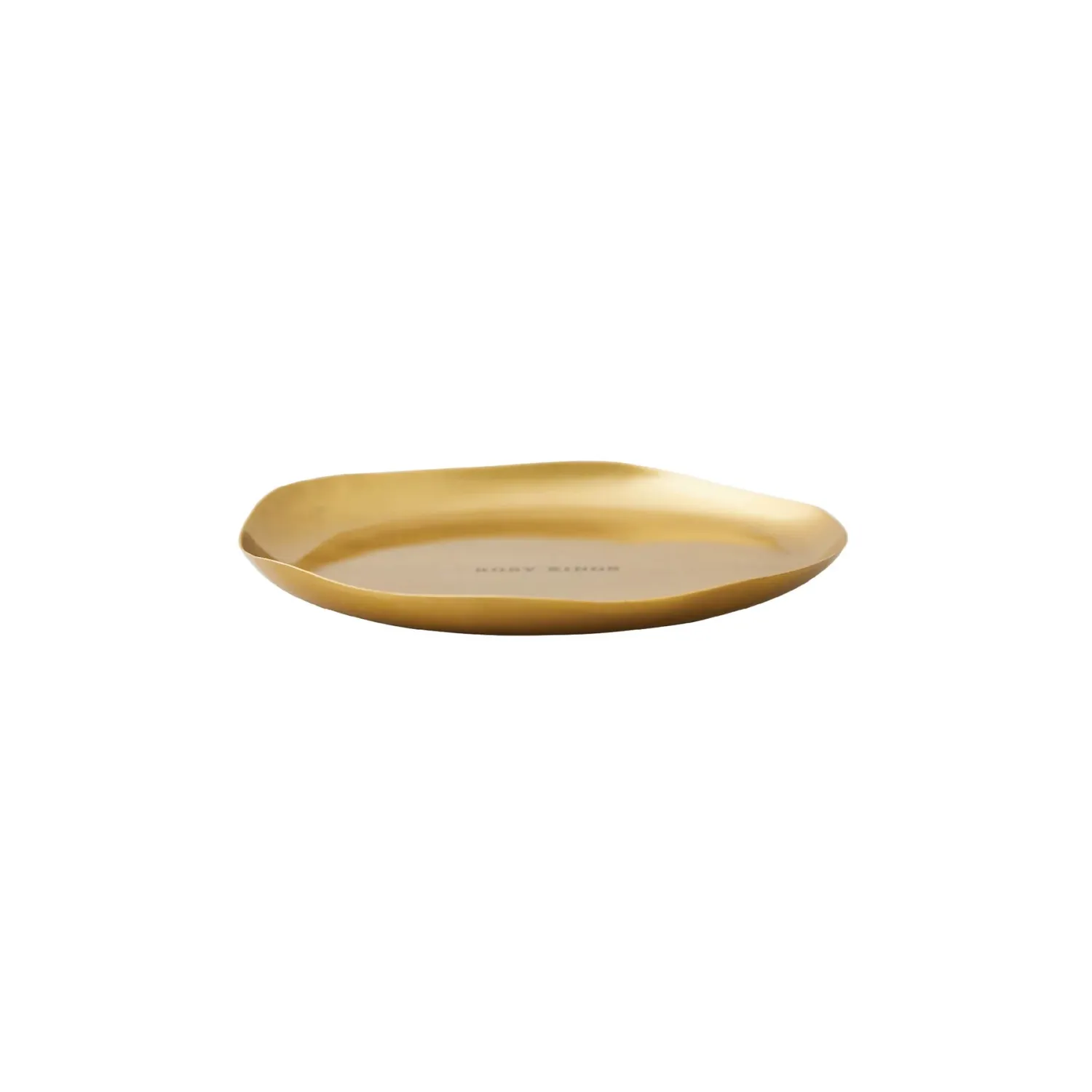 Rosy Rings Etched Large Gold Round Plate