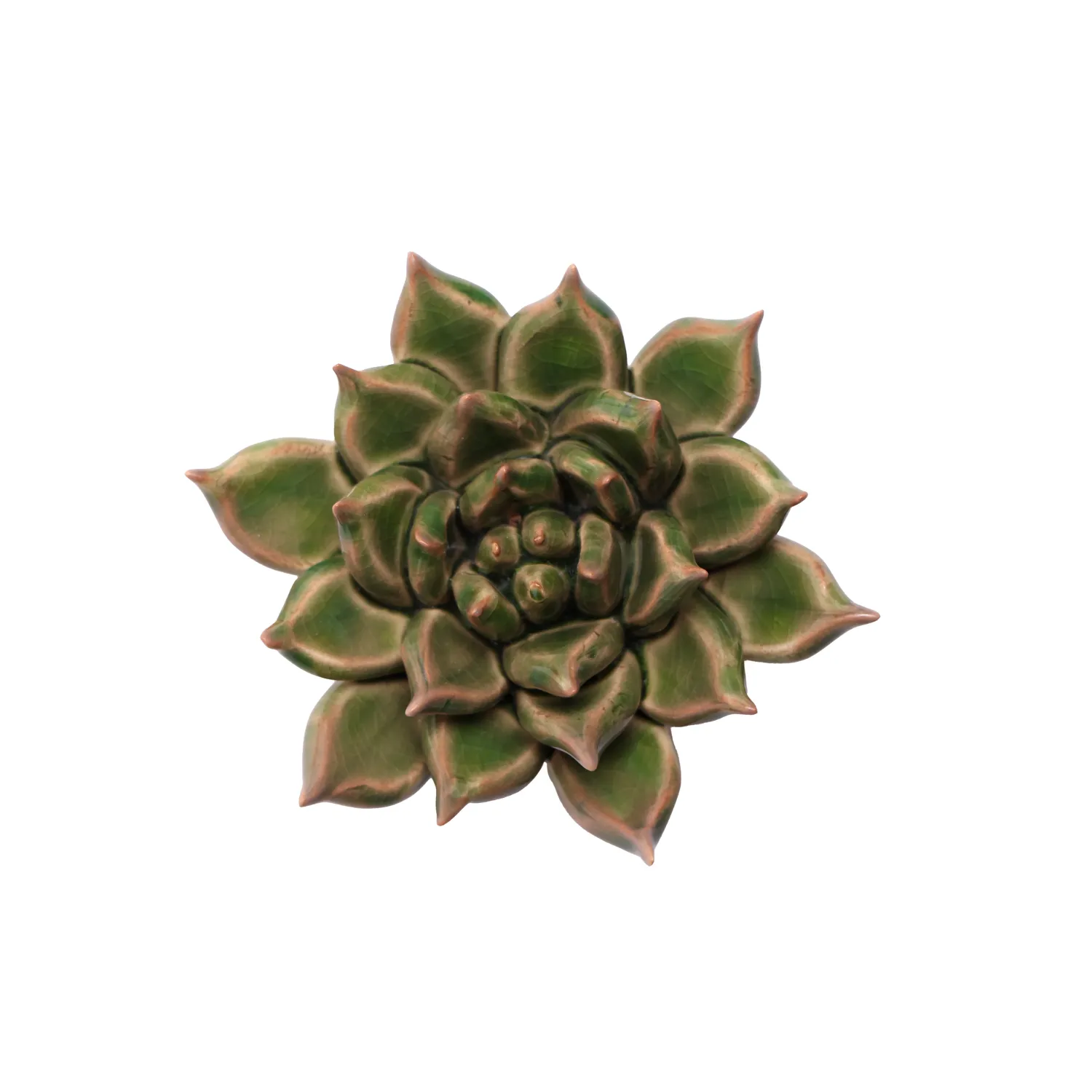 Ceramic Flower Light Green Succulent Small