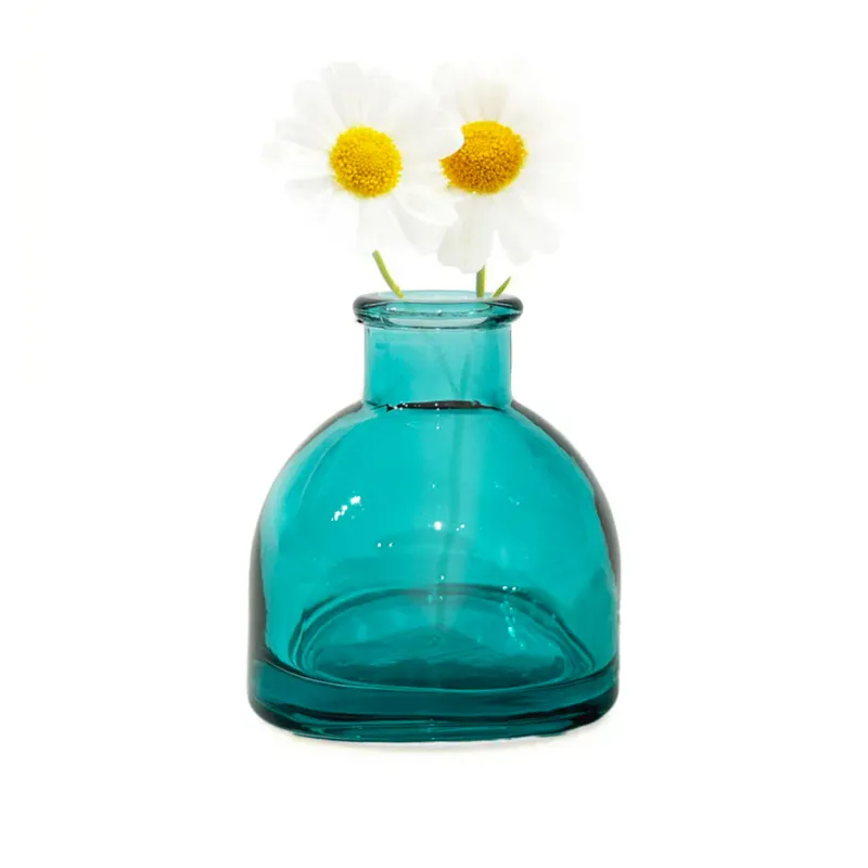 Round Bottle Blue Green Loft Vase