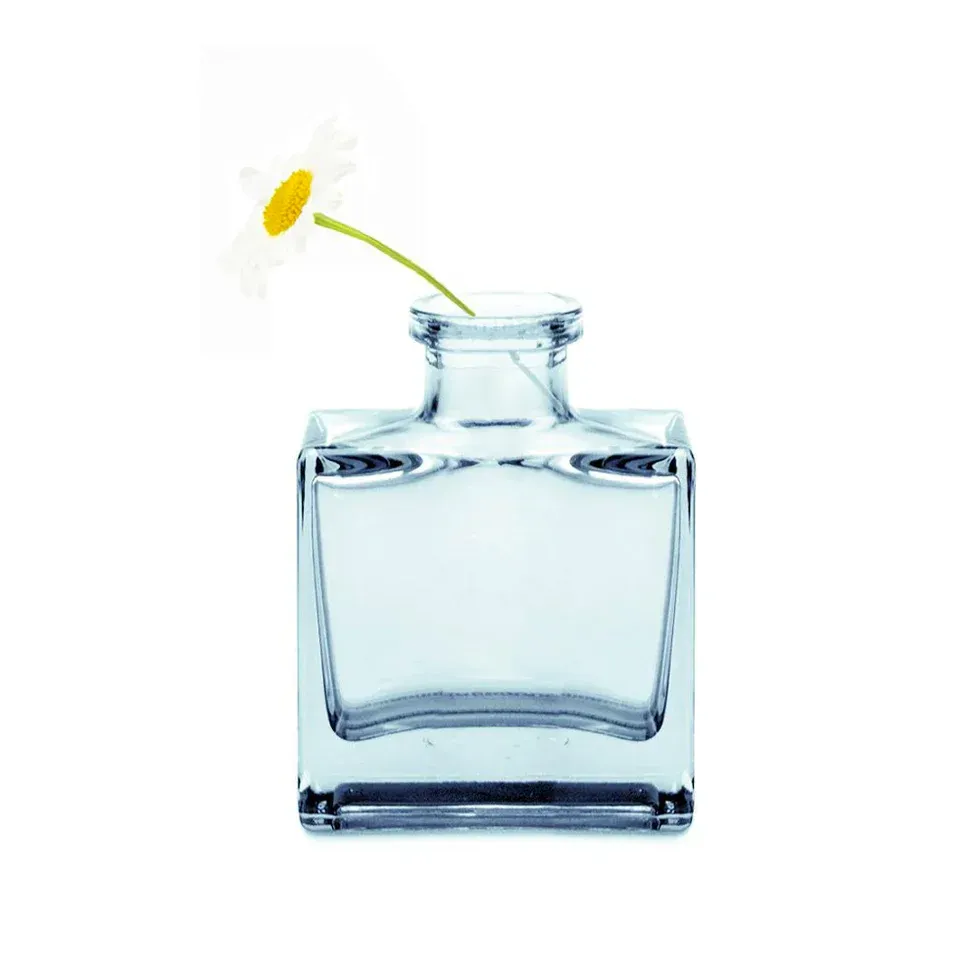 Square Bottle Blue Loft Vase