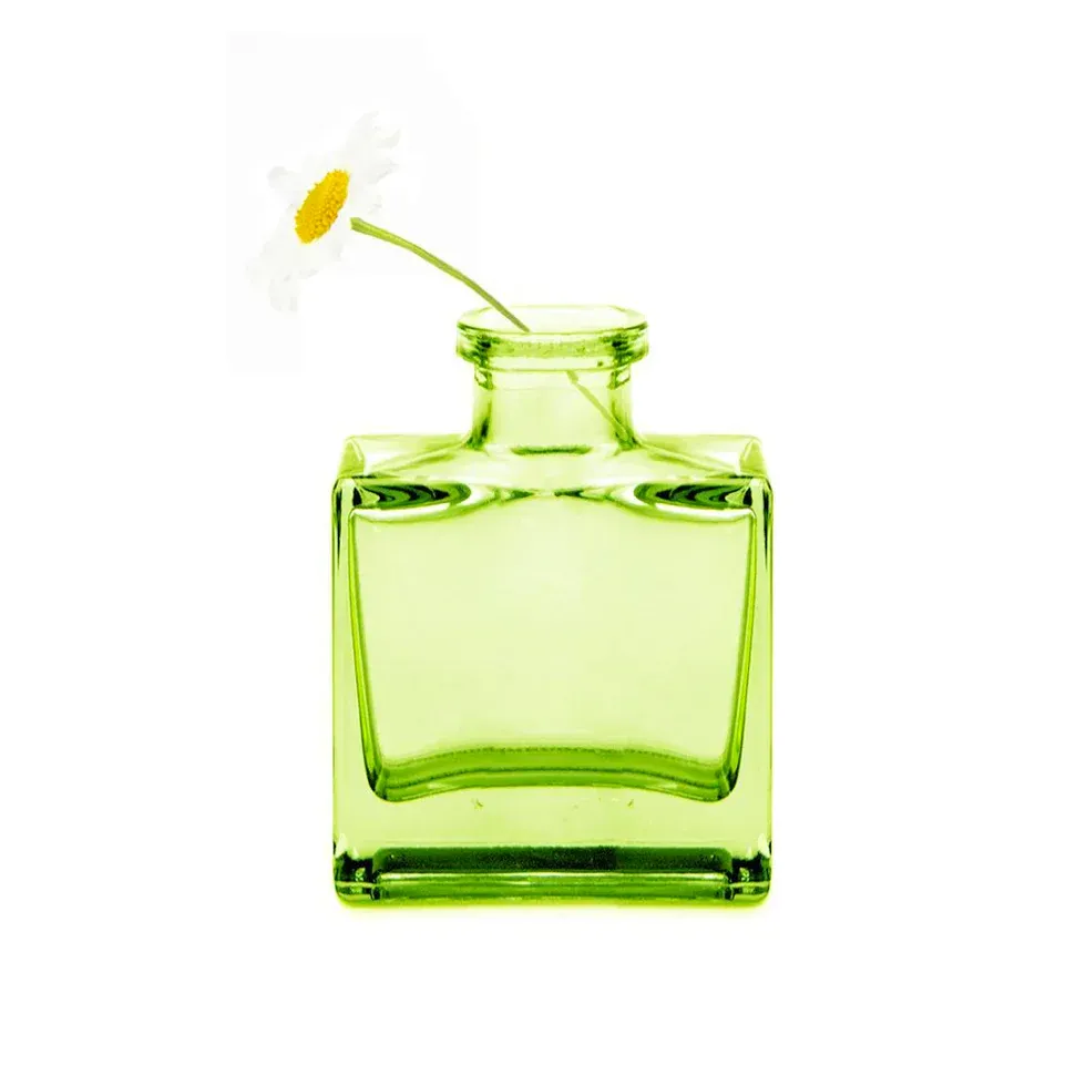 Square Bottle Green Loft Vase