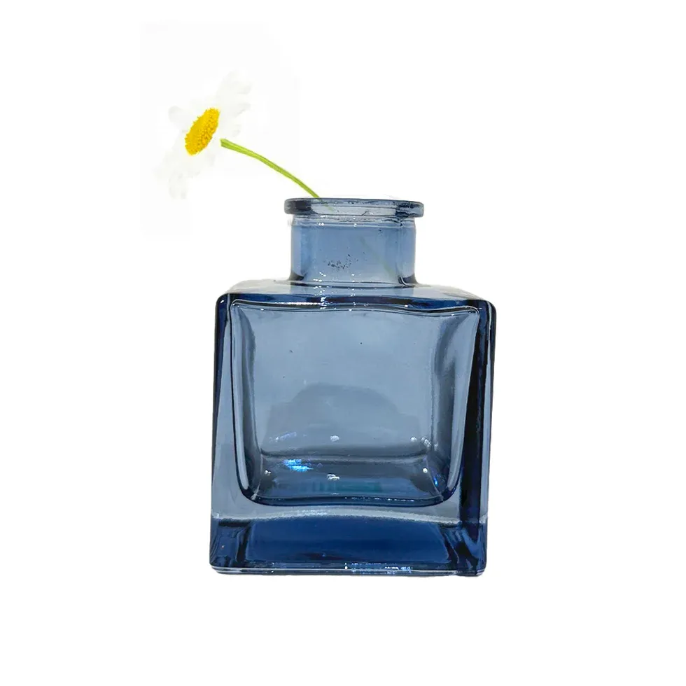 Square Bottle Midnight Blue Loft Vase