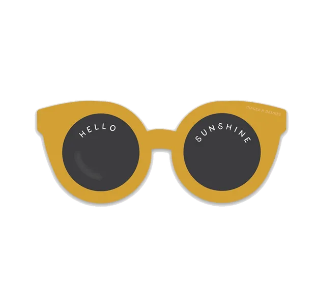 Sticker Vinyl Hello Sunshine Sunglasses
