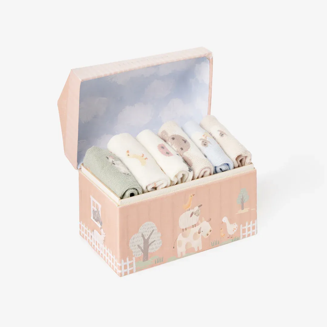 On The Farm 6 Sock Pairs Multi/Pls