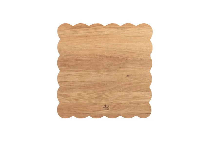 Square Scalloped Cutting Board Small