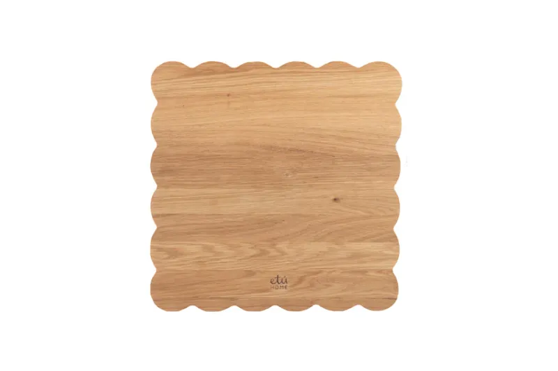 Square Scalloped Cutting Board Small