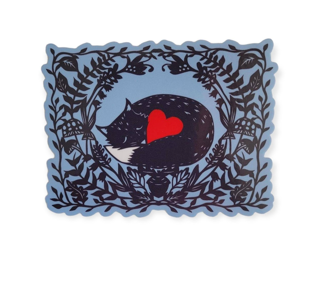 Sticker Fox And Heart