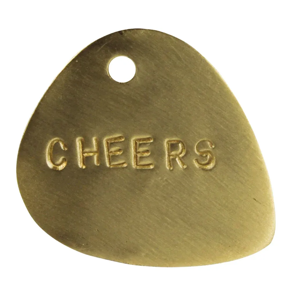 Brass Gift Tag Cheers