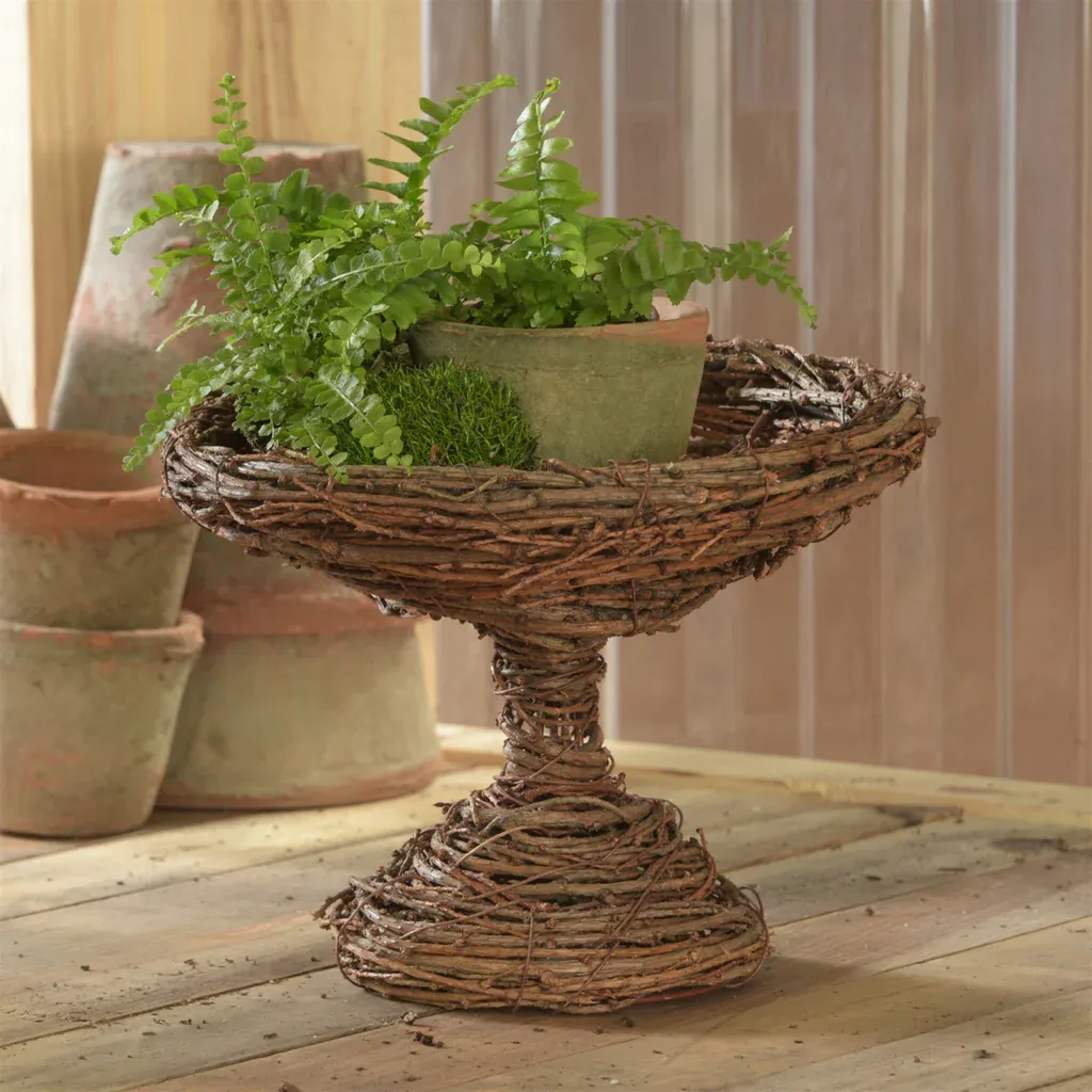 Handwoven Twig Pedestal