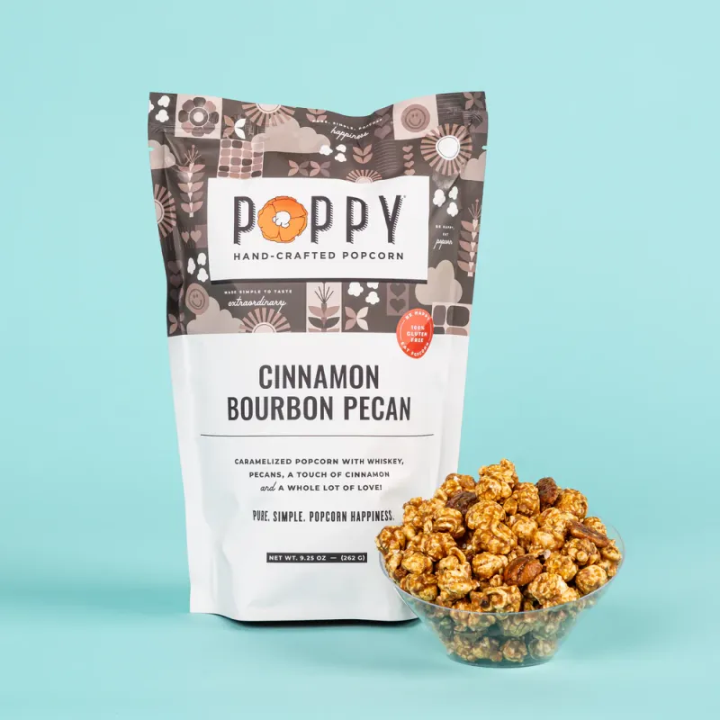 Poppy Popcorn Bourbon Cinnamon Pecan
