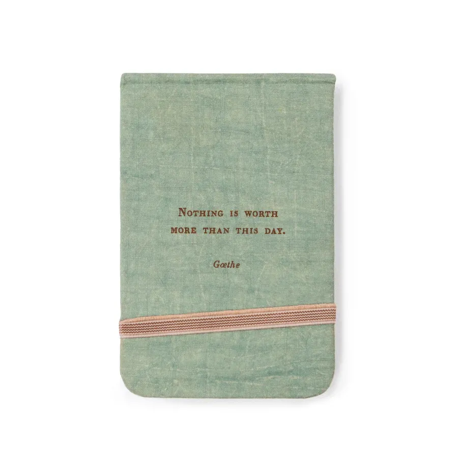 Nothing Is Worth More Goethe Fabric Notebook