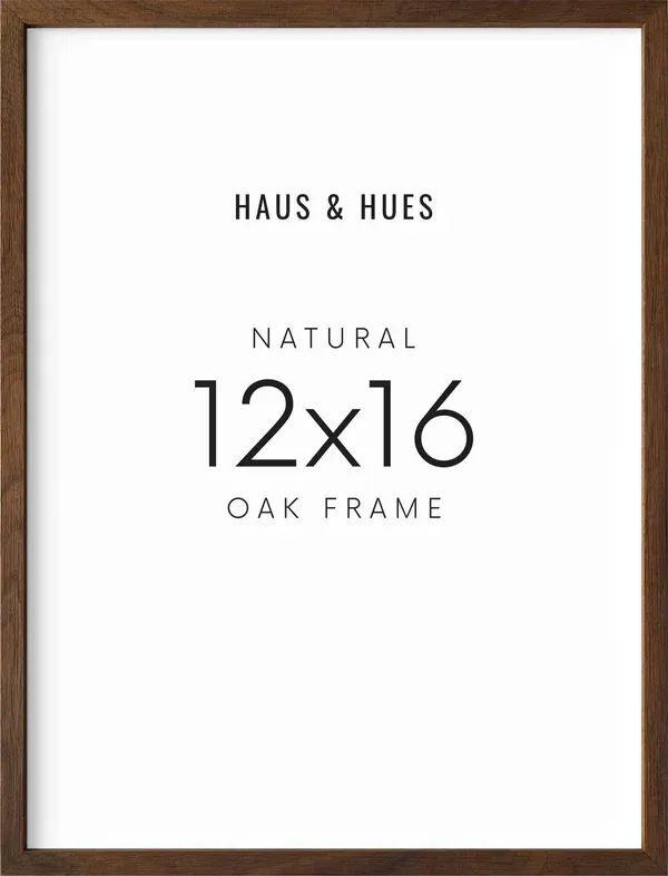 Walnut Natural Oak Wood Frame 12&quot;x16&quot;