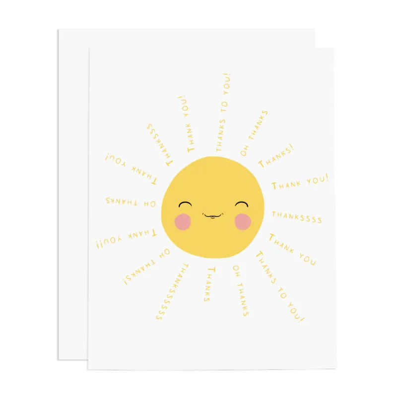 Card Sunshine Thanks