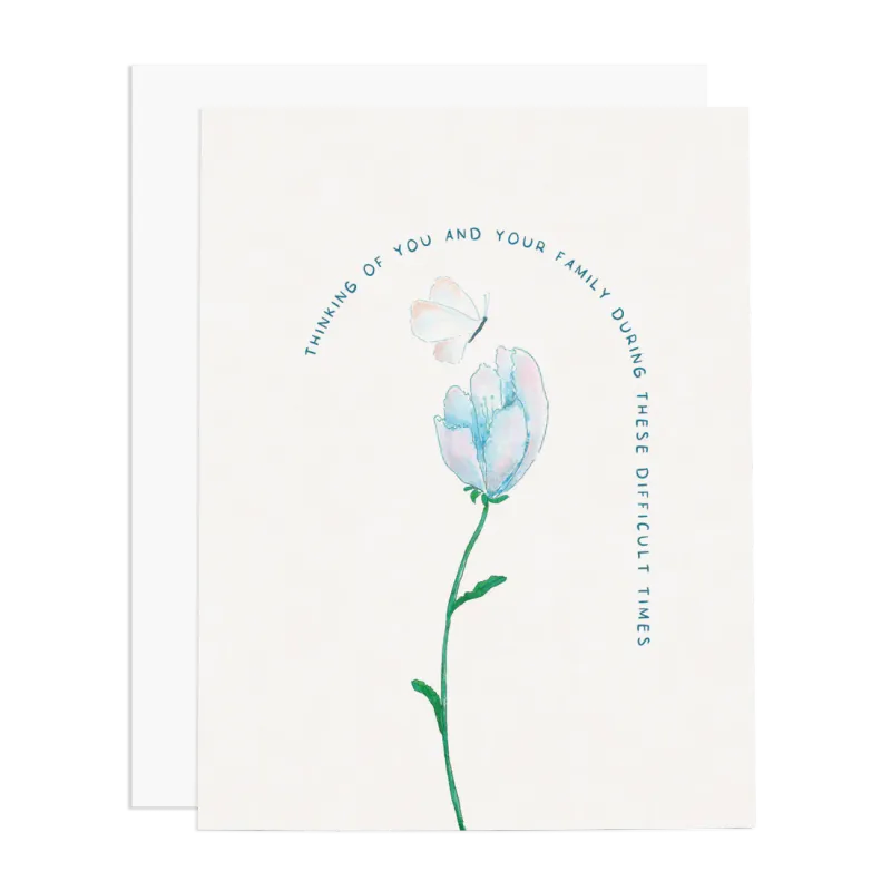 Card Sympathy Butterfly Thinking Of You
