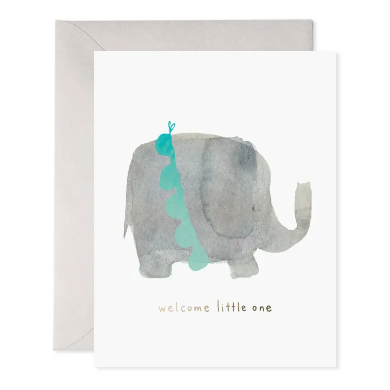 Card Welcome Little One Elephant