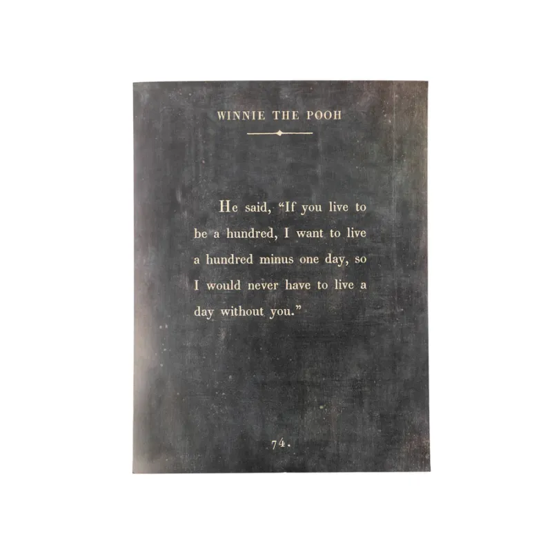 Art Poster Book Collection Winnie The Pooh 12&quot;x16&quot; Charcoal