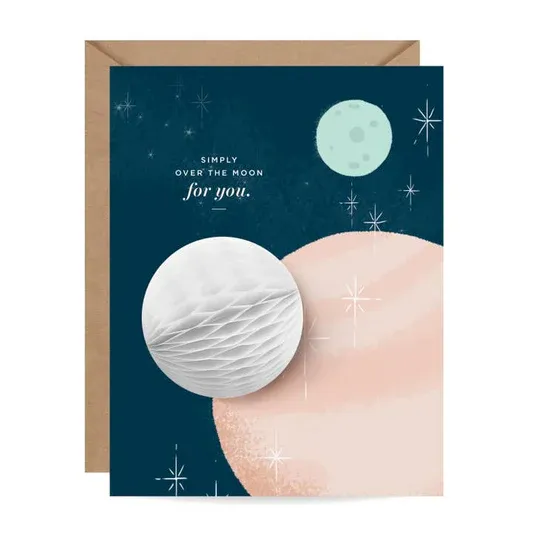 Card Pop-up Over The Moon