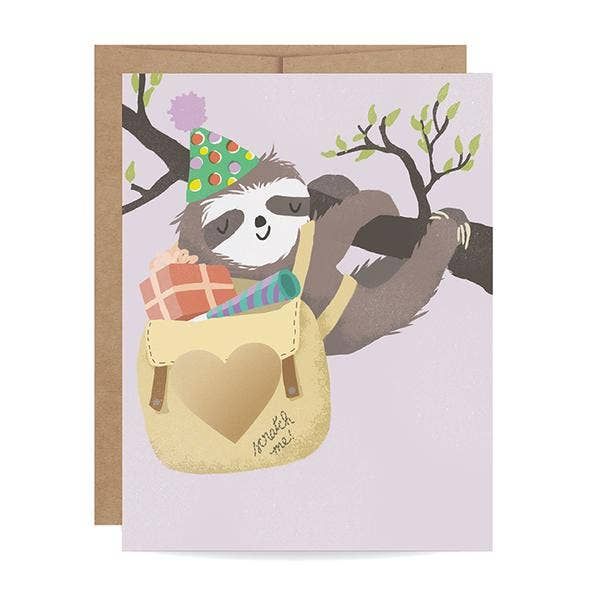 Card Scratch-off Sloth
